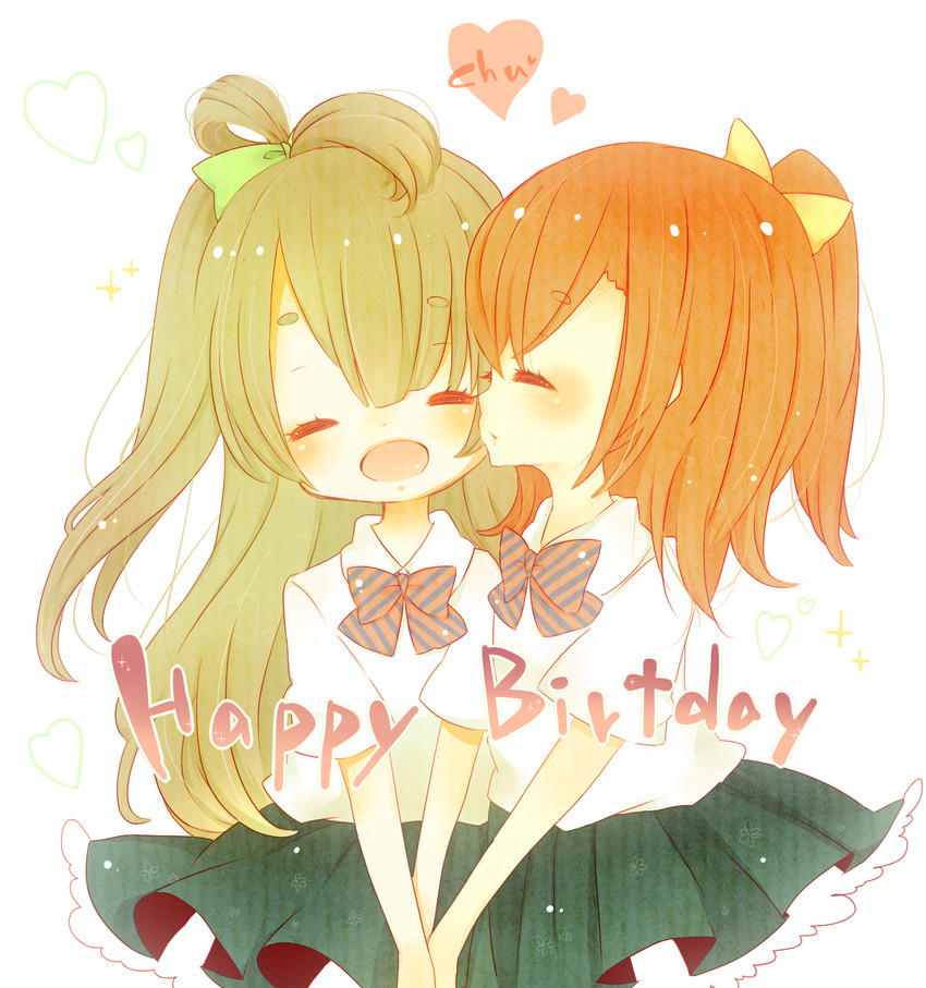minami kotori and kosaka honoka (love live! and 1 more) drawn by mike_(mikeneko)