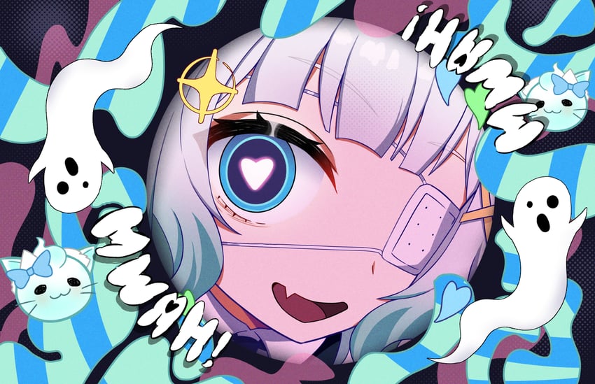 mint fantome and wisps (indie virtual youtuber and 1 more) drawn by jaykriver