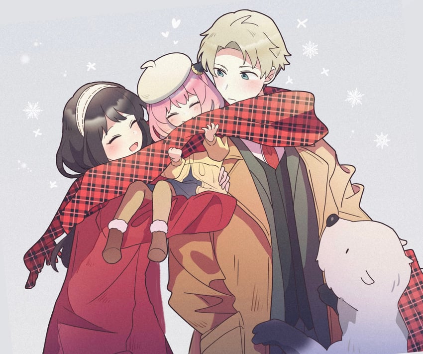 yor briar, anya, twilight, and bond (spy x family) drawn by hakuuyori