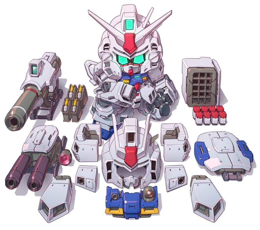 gundam gp-03 stamen (gundam and 2 more) drawn by susagane
