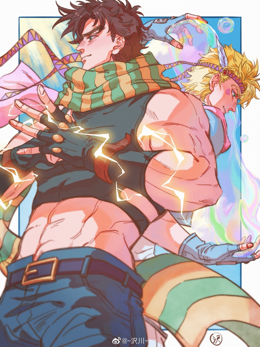 joseph joestar and caesar anthonio zeppeli (jojo no kimyou na bouken and 1 more) drawn by zechuan
