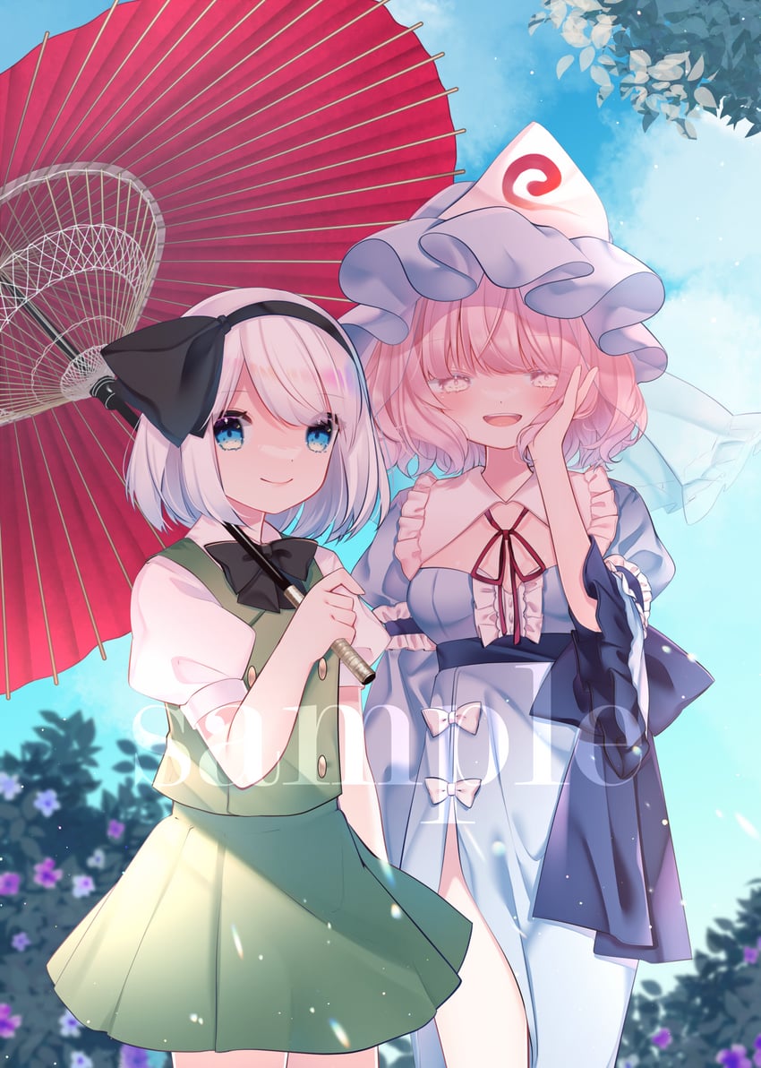 konpaku youmu and saigyouji yuyuko (touhou) drawn by cacao_(cacaomgmg)