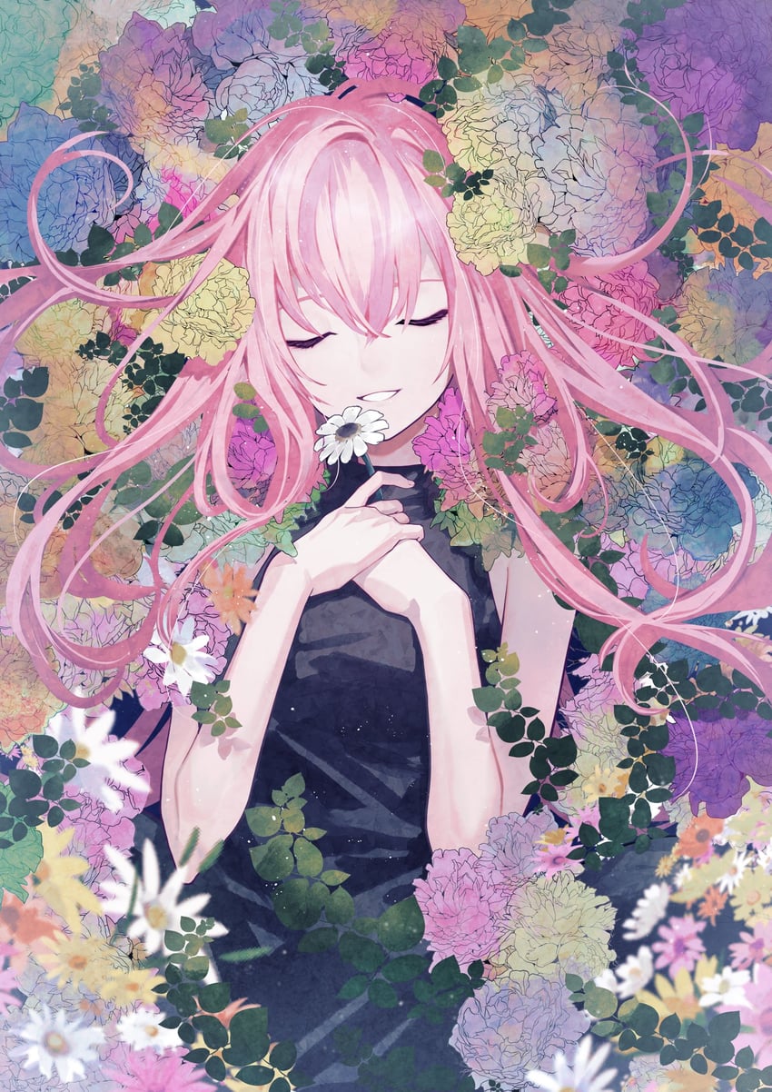 megurine luka (vocaloid and 1 more) drawn by murumuru_(pixiv51689952)