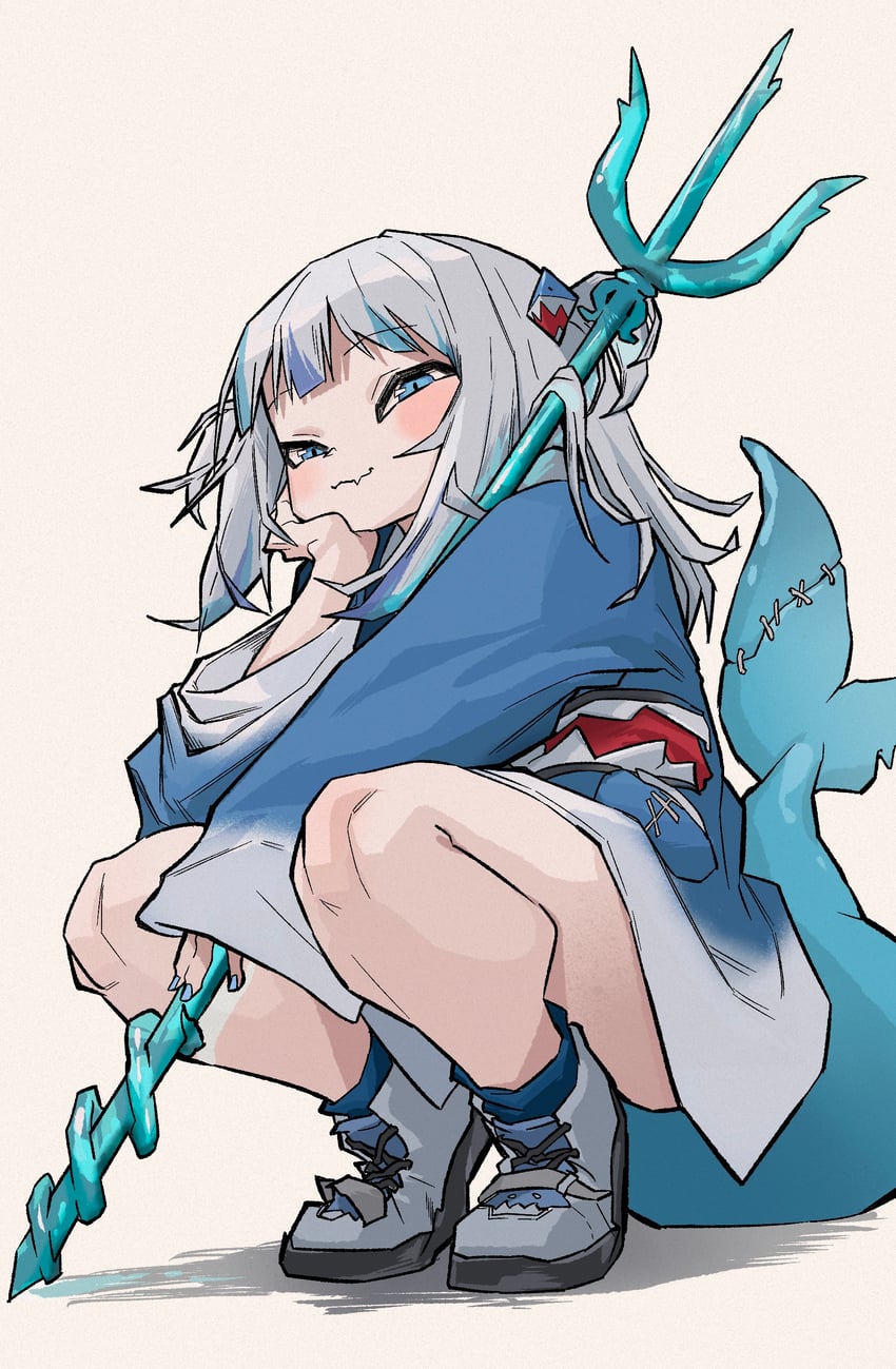 gawr gura (hololive and 1 more) drawn by yuhiharuka