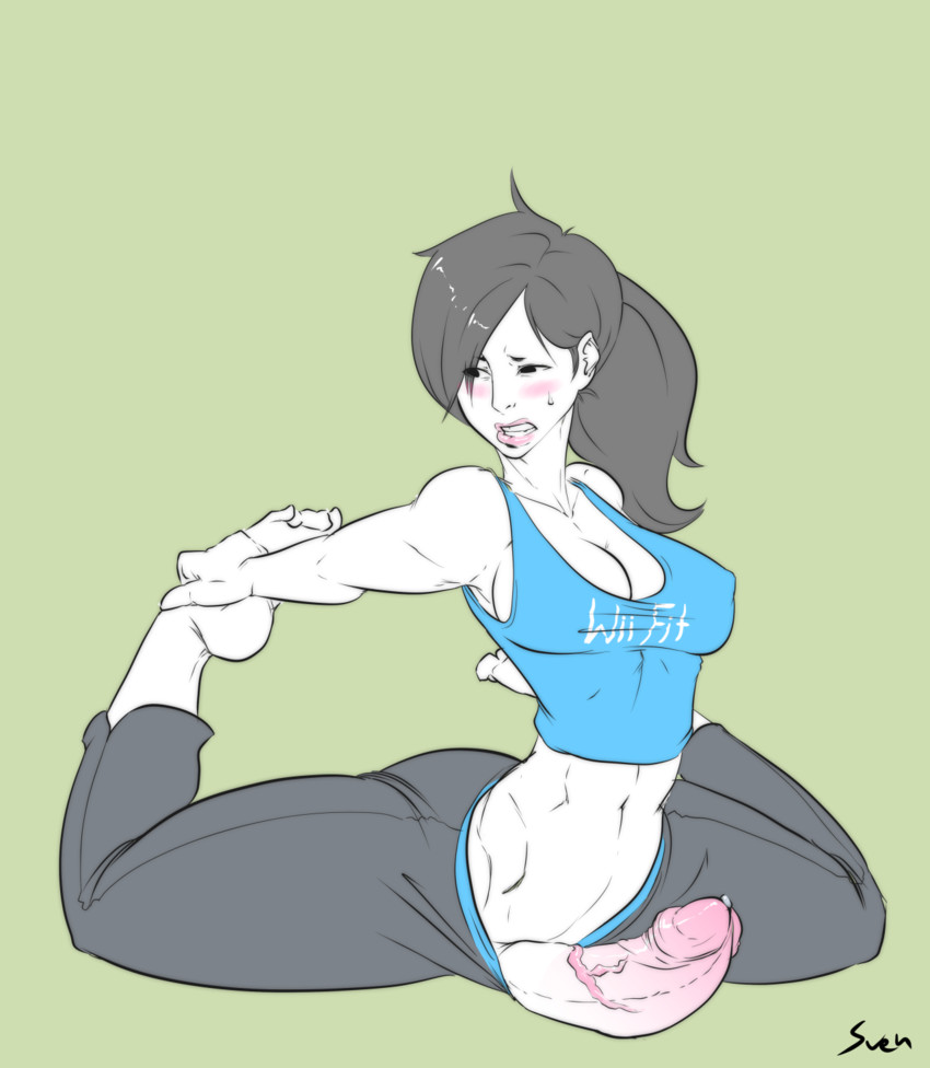 wii fit trainer (super smash bros. and 1 more) drawn by sven_(svenners)