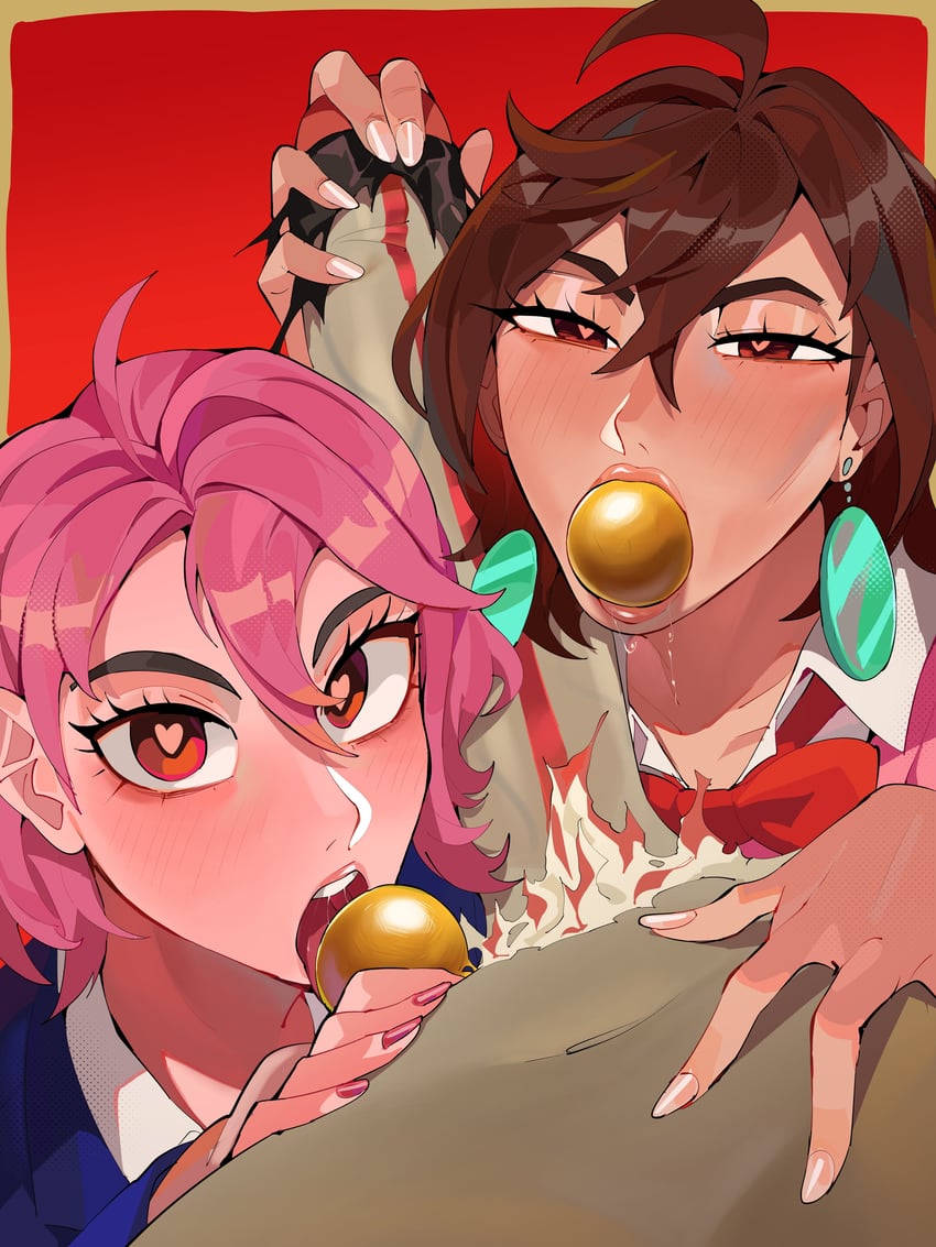 ayase momo, takakura ken, and shiratori aira (dandadan) drawn by diforland