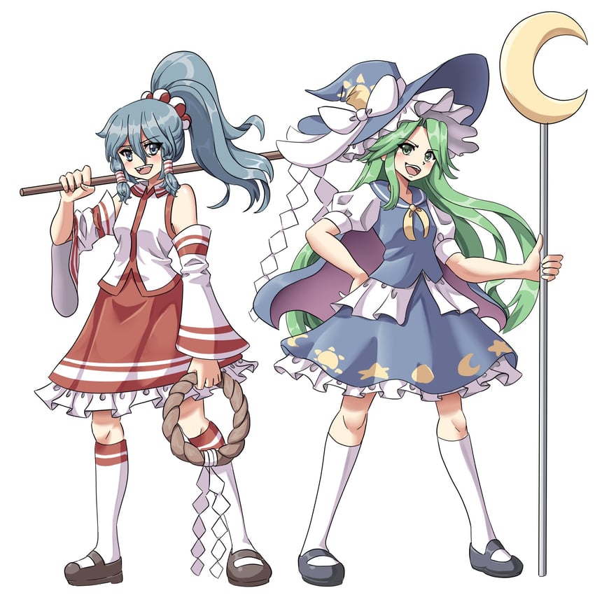 hakurei reimu, kirisame marisa, mima, and miyadeguchi mizuchi (touhou) drawn by praeto