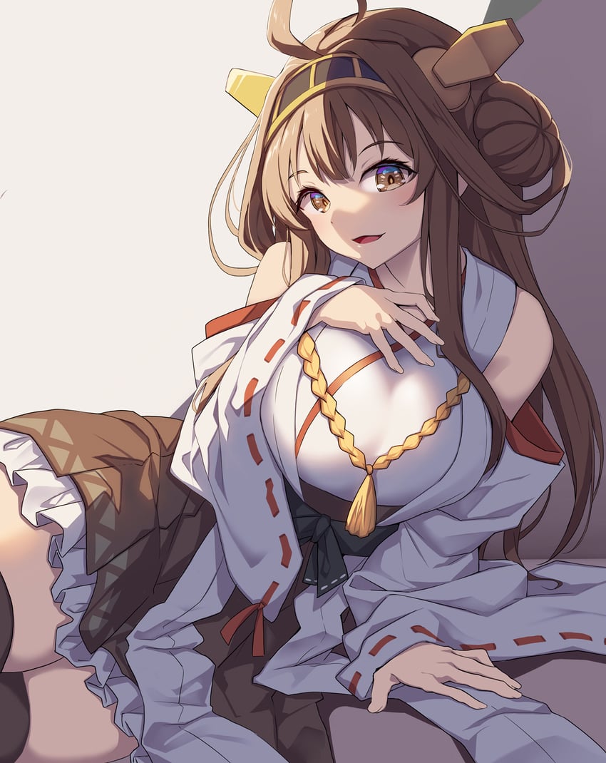 kongou (kantai collection) drawn by creek_(moon-sky)