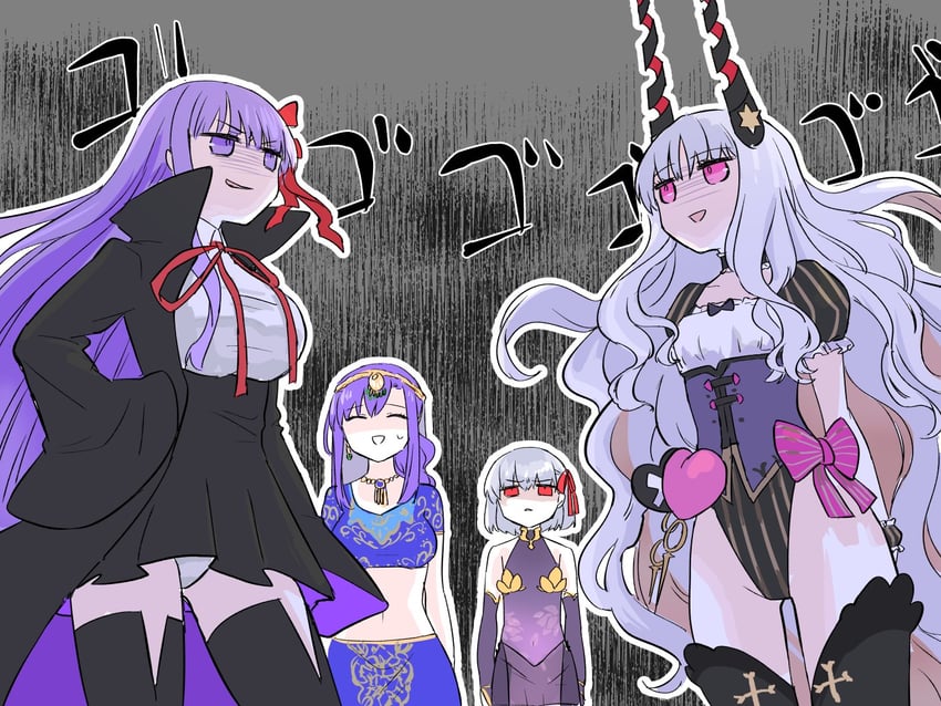 bb, kama, caren hortensia, and parvati (fate and 1 more) drawn by himeko_(nico6v6pachi)