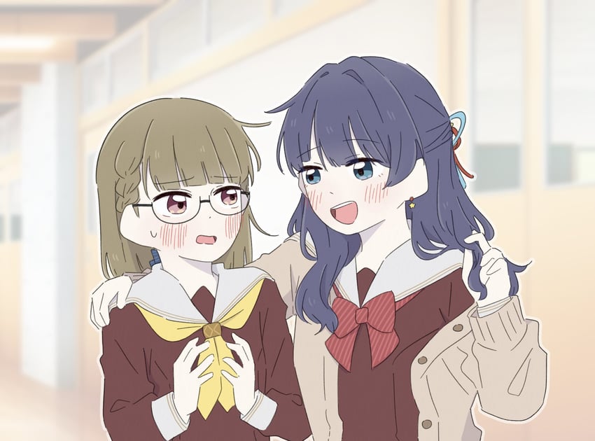 murano sayaka and kachimachi kosuzu (love live! and 1 more) drawn by zueka27