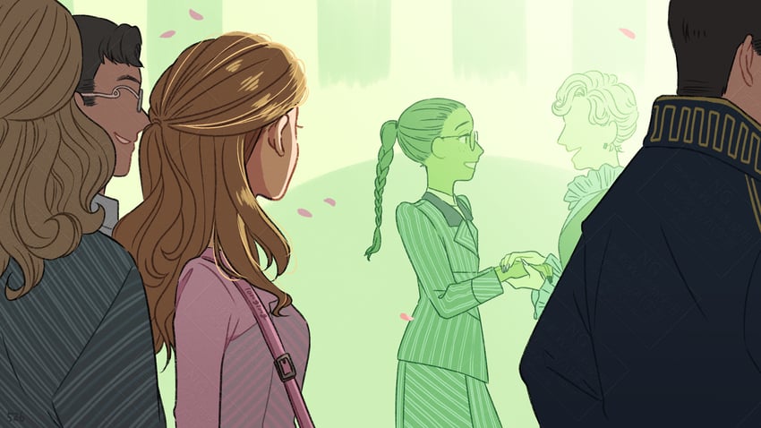 good witch of the north and elphaba thropp (wicked) drawn by kojiro337