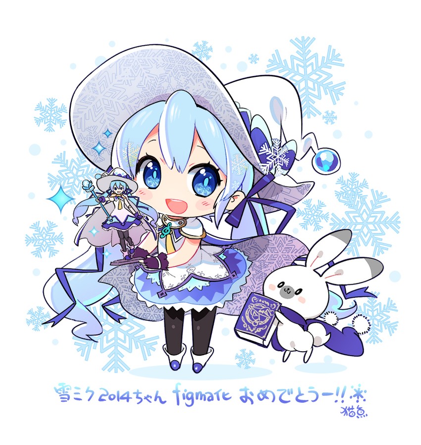 hatsune miku, yuki miku, and rabbit yukine (vocaloid) drawn by mao_yu
