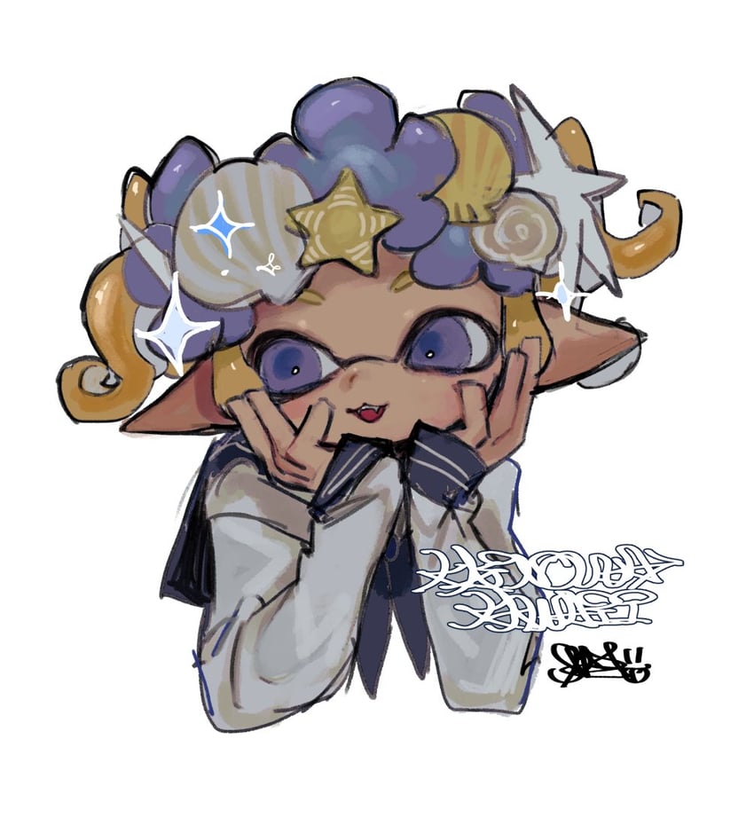 inkling player character and inkling girl (splatoon and 1 more) drawn by sanada_99