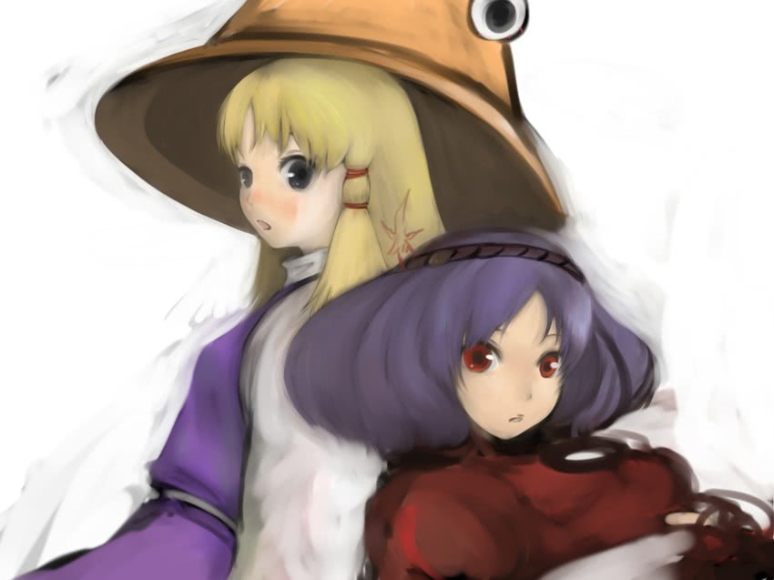 moriya suwako and yasaka kanako (touhou) drawn by inoe_(noie)