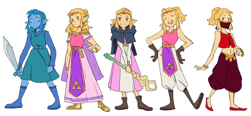 princess zelda (the legend of zelda and 1 more) drawn by blueskittlesart