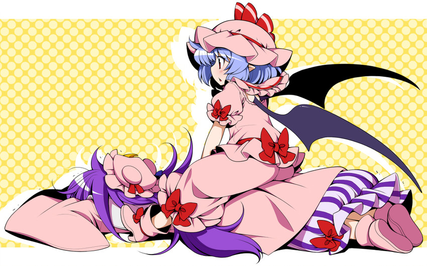 remilia scarlet and patchouli knowledge (touhou) drawn by eichi_yuu