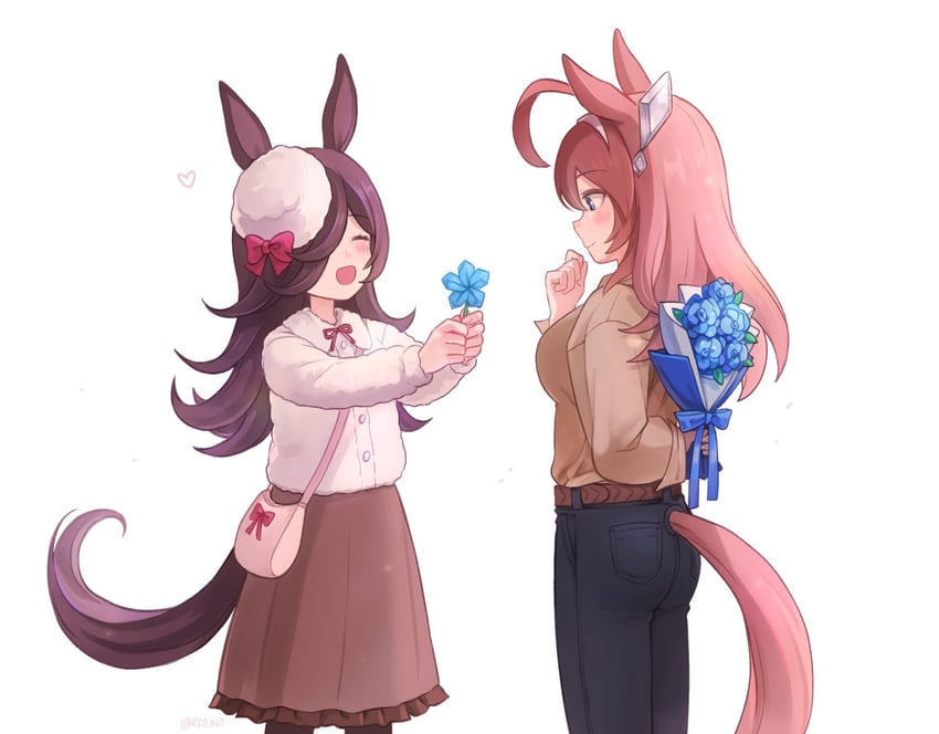 rice shower and mihono bourbon (umamusume) drawn by rio_(rio_067)