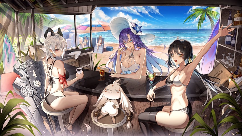 rover, zani, female rover, camellya, shorekeeper, and 1 more (wuthering waves) drawn by classic.n_(classic_name)