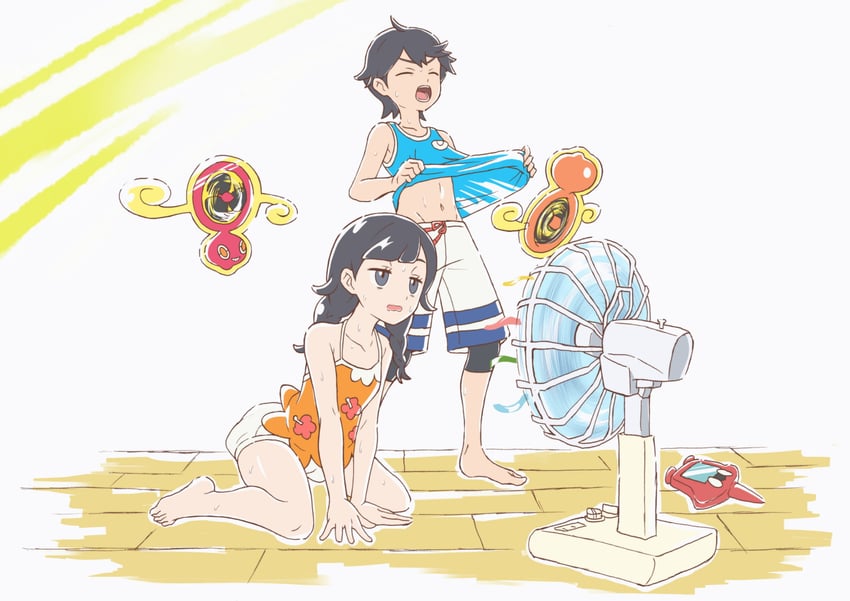 selene, rotom, elio, and rotom dex (pokemon and 1 more) drawn by asatsuki_(fgfff)