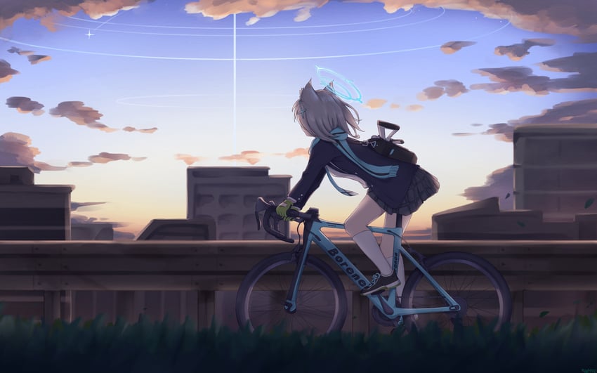 shiroko (blue archive) drawn by kyl490