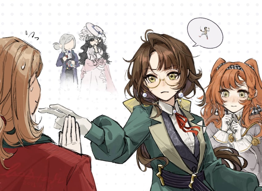 vertin, sonetto, isolde, kakania, and tennant (reverse:1999 and 1 more) drawn by sanwei_tangdou
