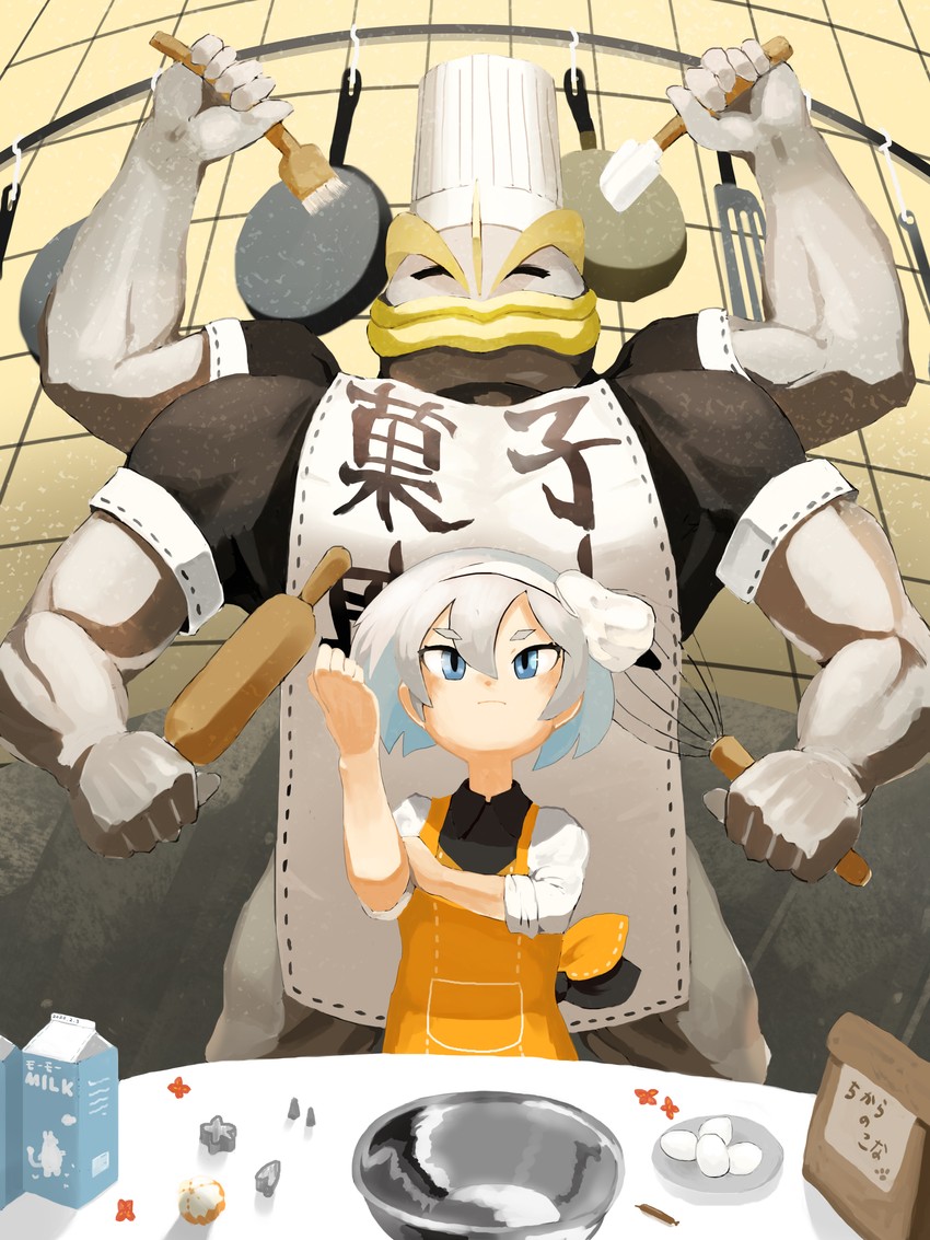 bea and machamp (pokemon and 1 more) drawn by akumesik