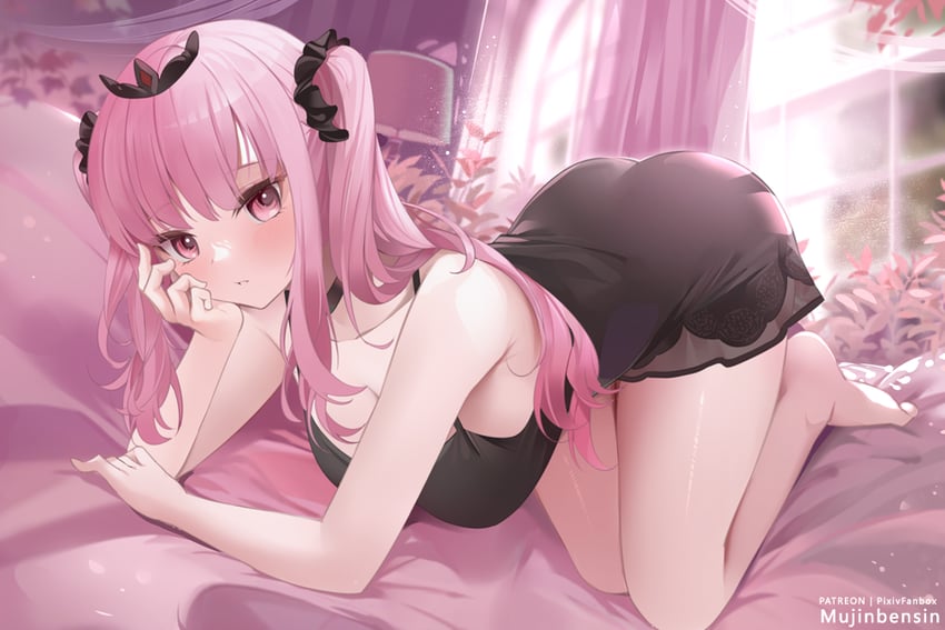 mori calliope (hololive and 1 more) drawn by mujinbensin