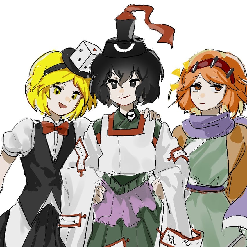 senri tsurubami, zuifeng tenkai, and xeno a (len'en) drawn by qgpc3pnwsmctbeg