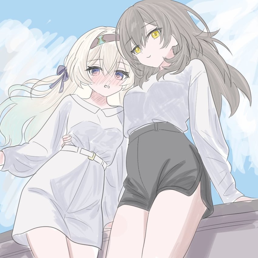 trailblazer, firefly, and stelle (honkai and 1 more) drawn by sliruo