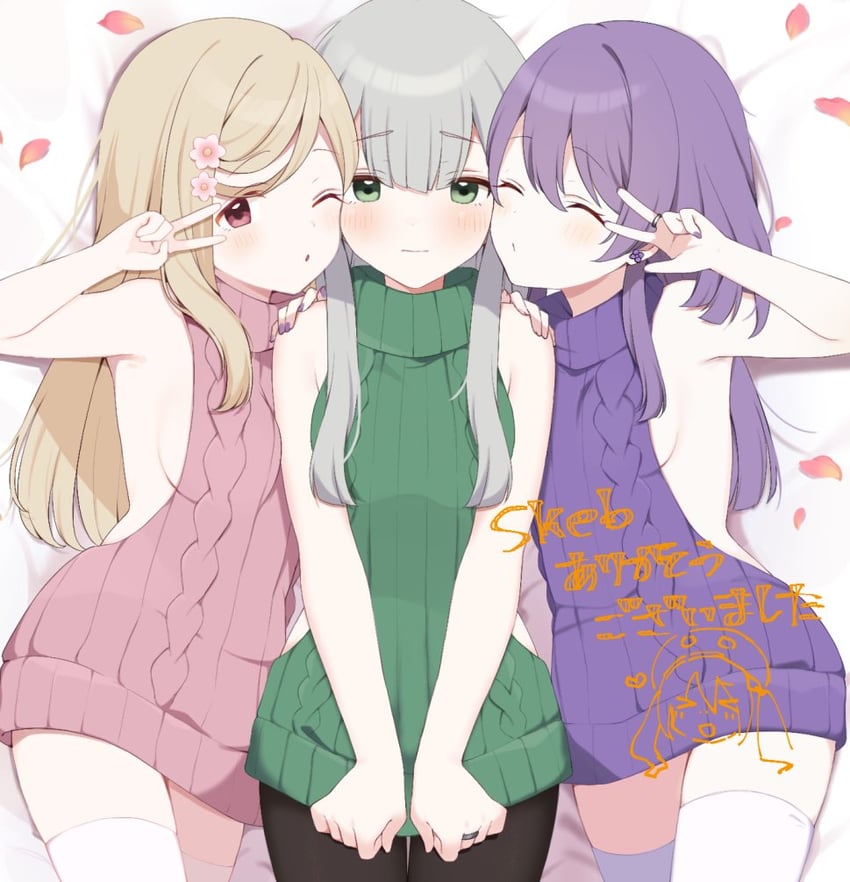 aika himena, kurusu alexandra, and kagura san (mahou shoujo madoka magica and 1 more) drawn by fujishiro_emyu