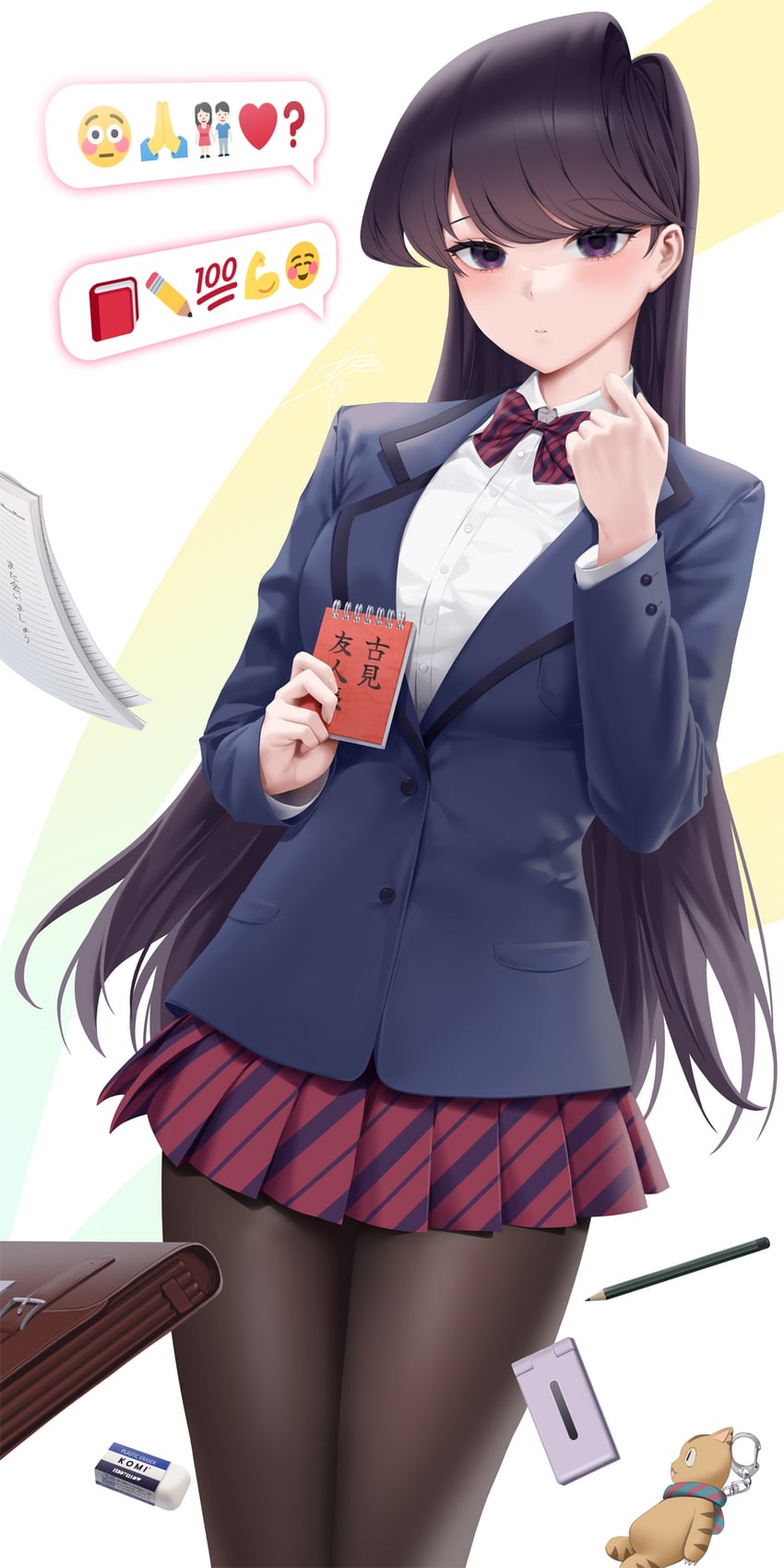 komi shouko (komi-san wa komyushou desu) drawn by teddyellow