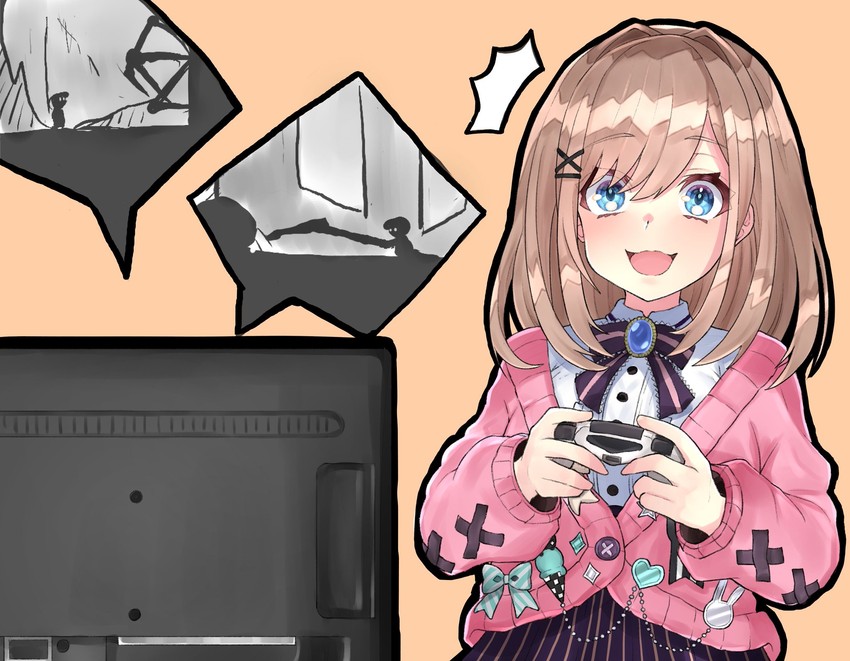 suzuhara lulu, nameless boy, and the spider (nijisanji and 1 more) drawn by agata_(yfw1110)