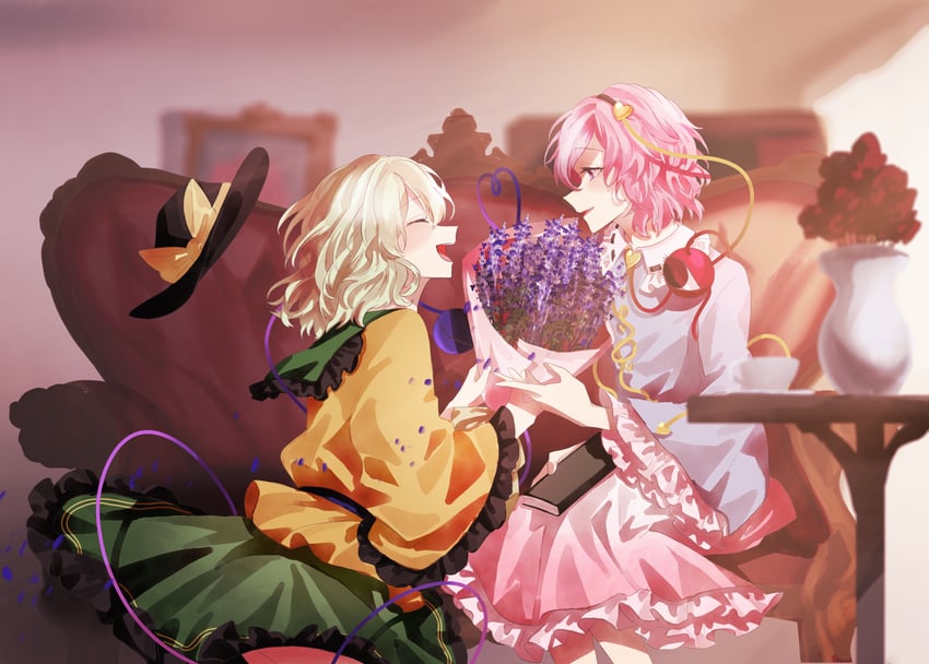 komeiji koishi and komeiji satori (touhou) drawn by somei_ooo