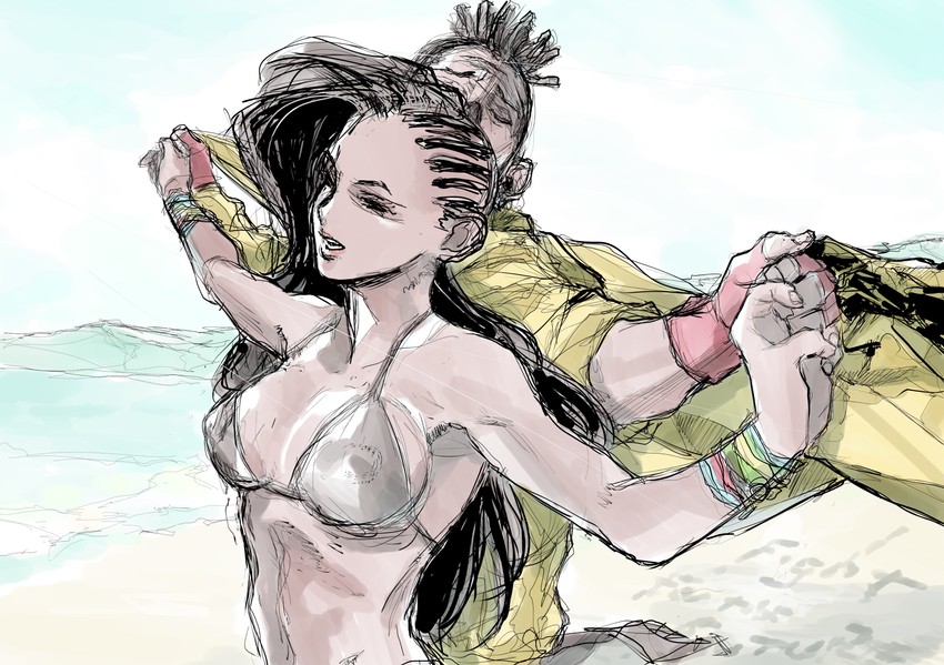laura matsuda and sean matsuda (street fighter and 3 more) drawn by yoshihara_motoki