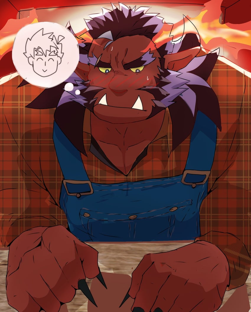 male protagonist and astar (live a hero) drawn by kaeru333938123