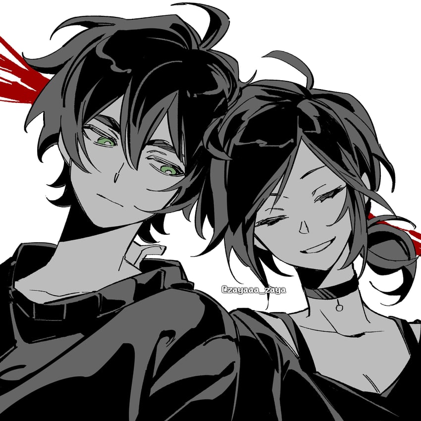 ashley graves and andrew graves (the coffin of andy and leyley) drawn by zayaaa_zaya