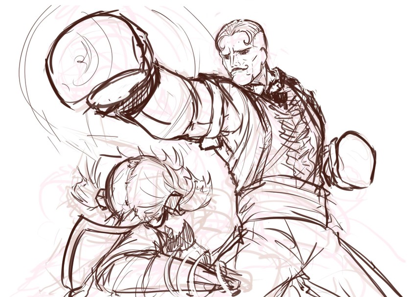 naganohara mio and dudley (street fighter and 2 more) drawn by panties_(pantsu-pirate)