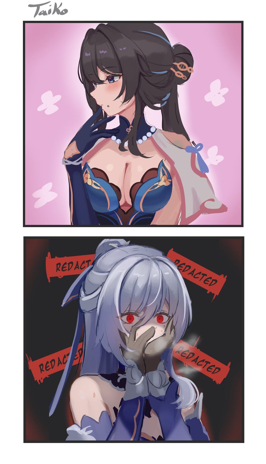 ruan mei and jingliu (honkai and 1 more) drawn by taiko_bo