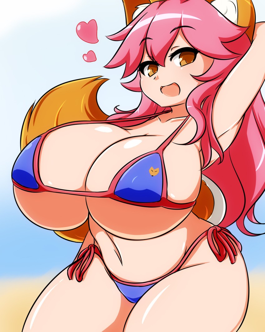 tamamo and tamamo no mae (fate and 1 more) drawn by moyashi_udon