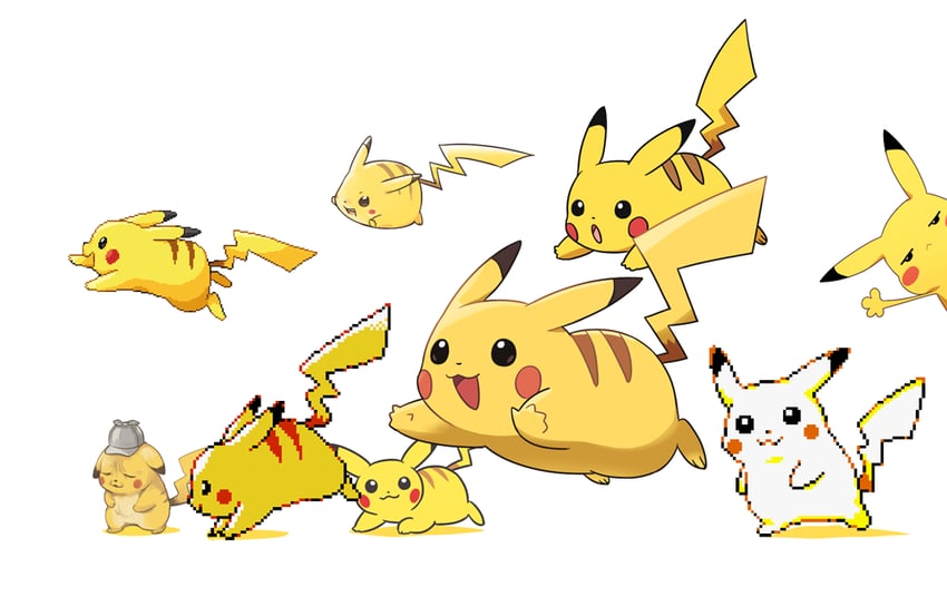 pikachu and detective pikachu (pokemon and 4 more) drawn by ssalbulre