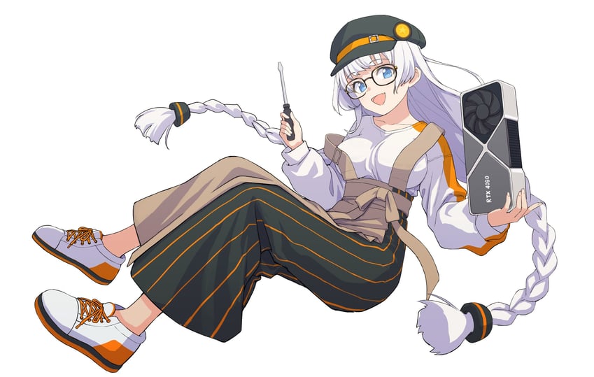 kizuna akari (vocaloid and 3 more) drawn by leon_(mikiri_hassha)