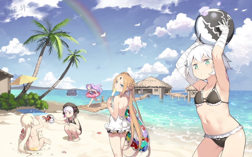 abigail williams, jack the ripper, jeanne d'arc alter santa lily, tokitarou, nursery rhyme, and 1 more (fate and 1 more) drawn by ebe39