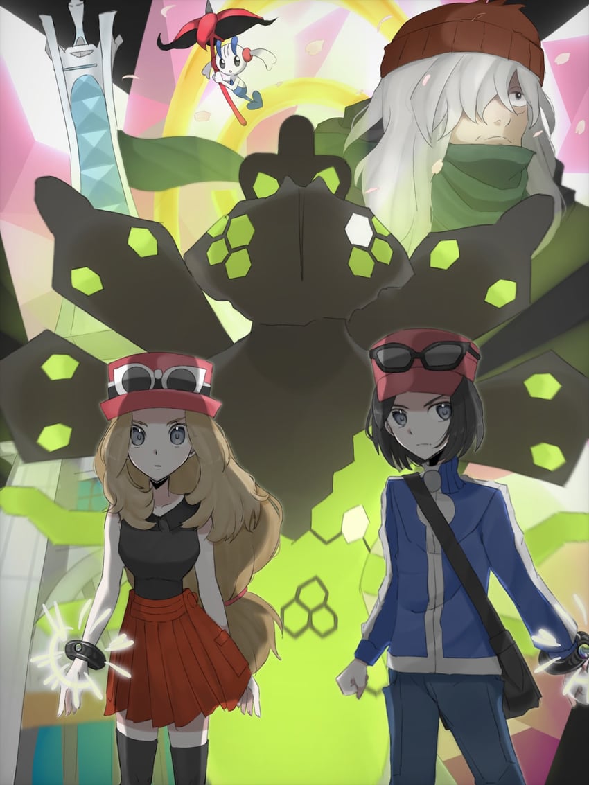 serena, calem, zygarde, floette, and az (pokemon and 1 more)