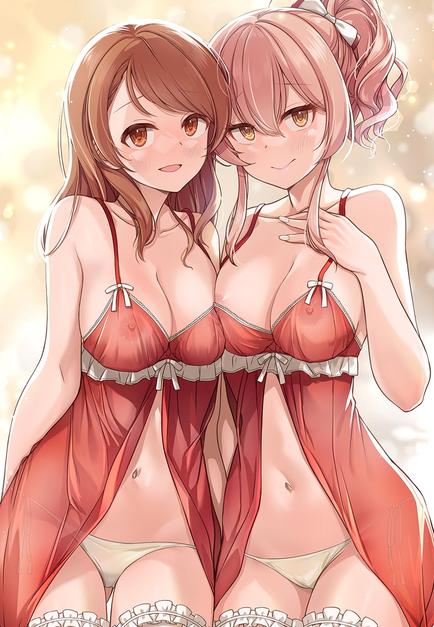 jougasaki mika and hojo karen (idolmaster and 1 more) drawn by mk_(mod0)