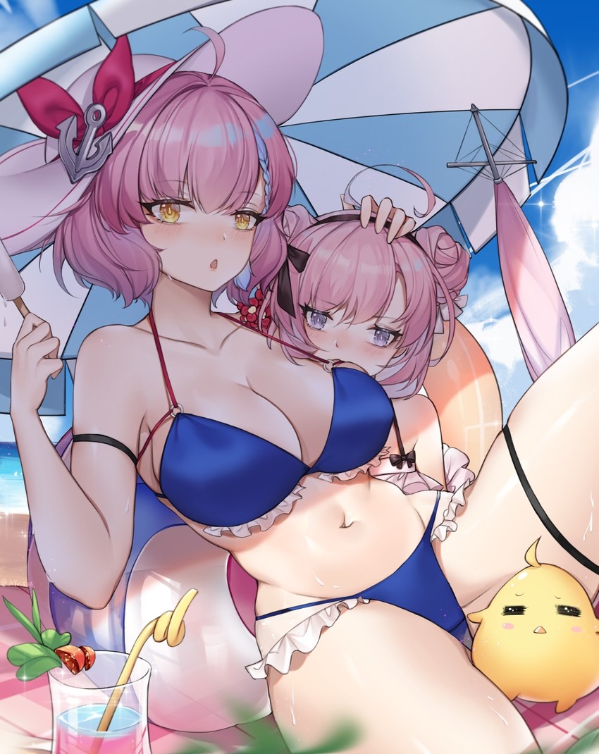 manjuu, saratoga, and tartu (azur lane) drawn by ayu_(ayuyu0924)