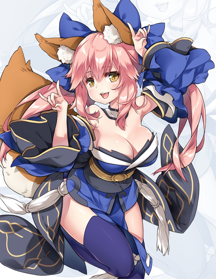 tamamo and tamamo no mae (fate and 3 more) drawn by reina_(black_spider)