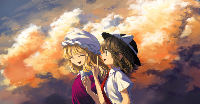 usami renko and maribel hearn (touhou) drawn by suna_(s73d)