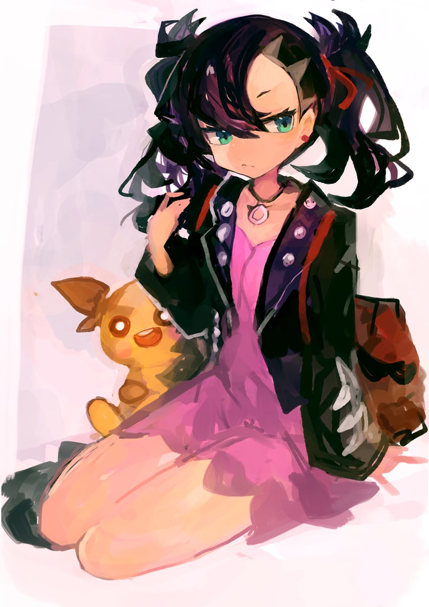 marnie and morpeko (pokemon and 1 more) drawn by kaamin_(mariarose753)