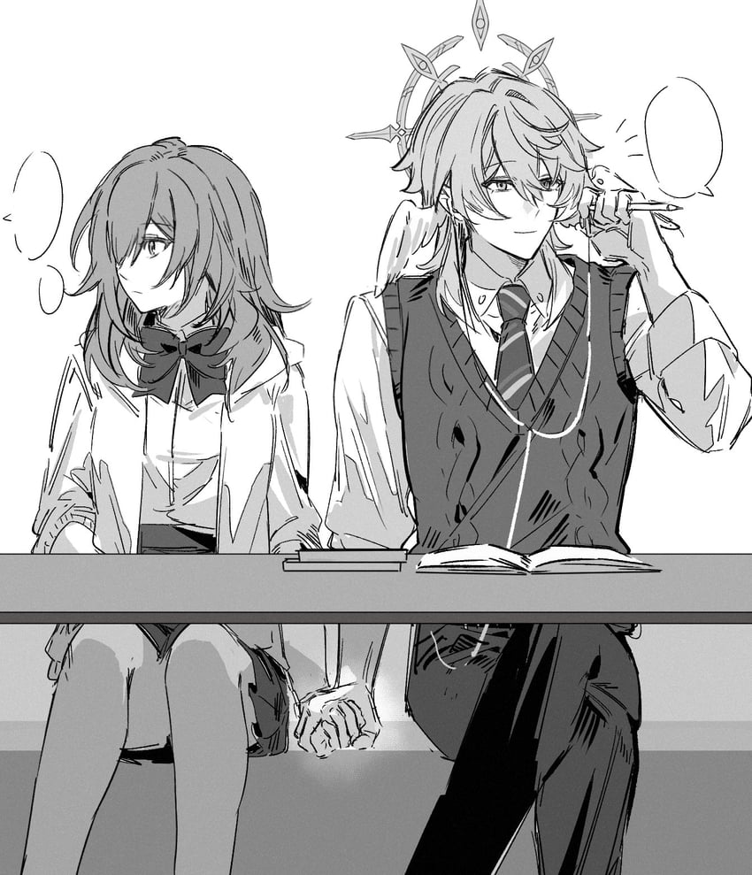 trailblazer, stelle, and sunday (honkai and 1 more) drawn by meat7955