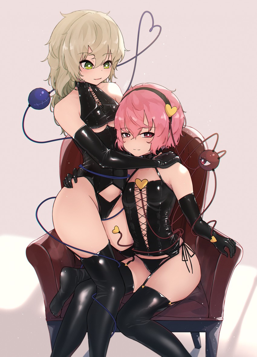 komeiji koishi and komeiji satori (touhou) drawn by senzaicha_kasukadoki